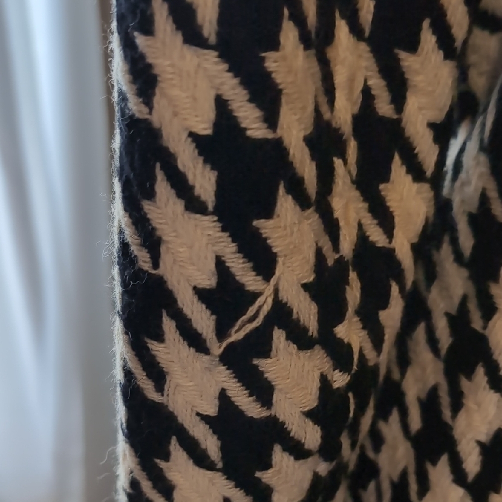 Ann Taylor LOFT Houndstooth Black and White Women's Coat 8 - Picture 5 of 7